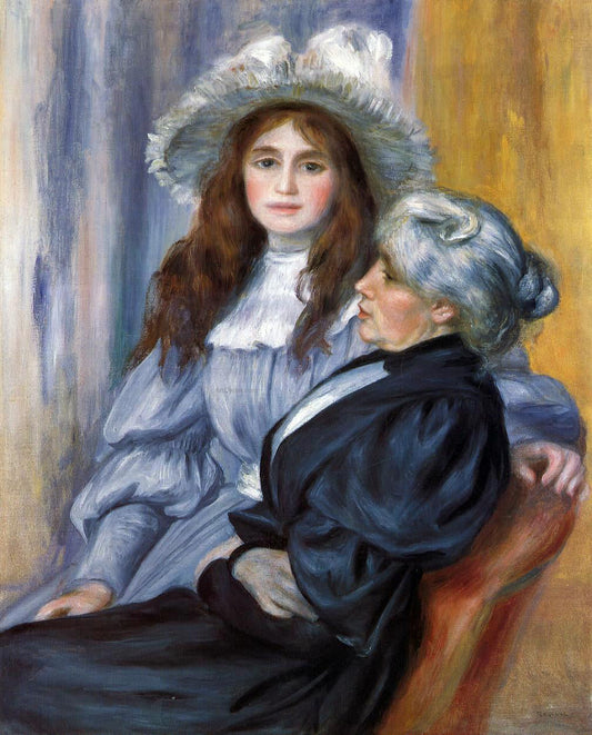  Pierre Auguste Renoir Berthe Morisot and Her Daughter Julie Manet - Canvas Print