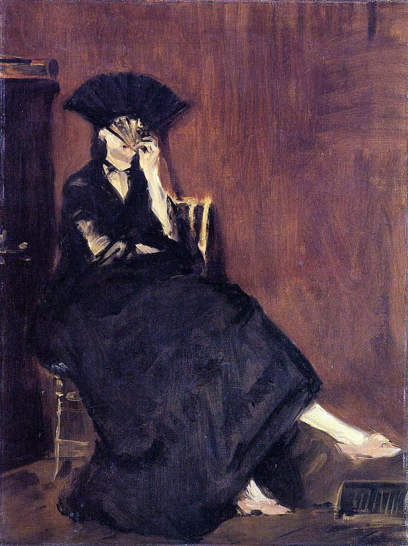  Edouard Manet Berthe Morisot with a Fan - Canvas Print