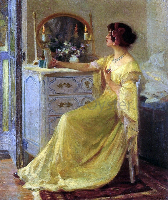  Robert Vonnoh Bessie Potter Vonnoh at Her Dressing Table - Canvas Print