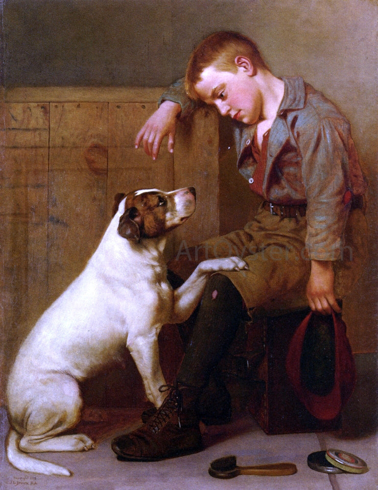  John George Brown Best Friends - Canvas Print