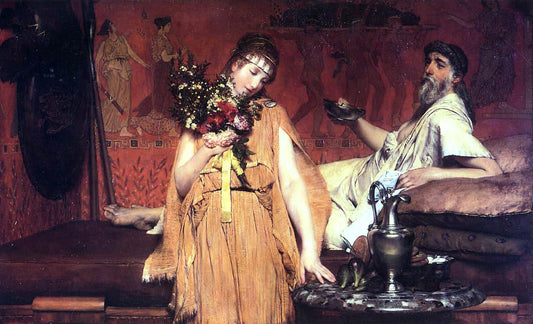  Sir Lawrence Alma-Tadema Between Hope and Fear - Canvas Print