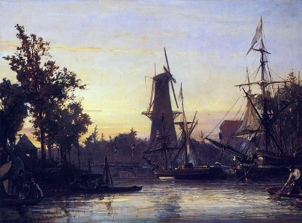  Johan Barthold Jongkind Binneshaven, Rotterdam - Canvas Print