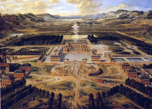  Pierre Patel Bird's Eye View of the Chateau and Gardens of Versailles - Canvas Print