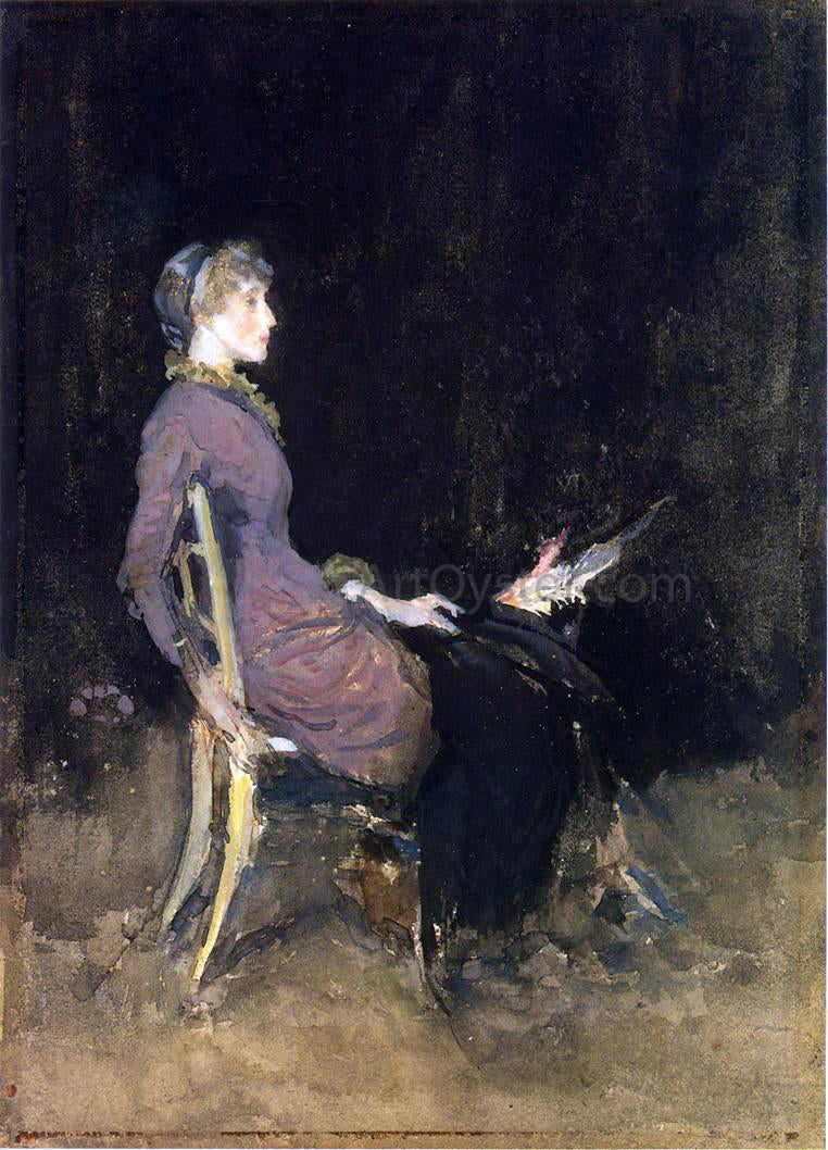  James McNeill Whistler Black and Red (also known as Study in Black and Gold (Madge O'Donoghue)) - Canvas Print