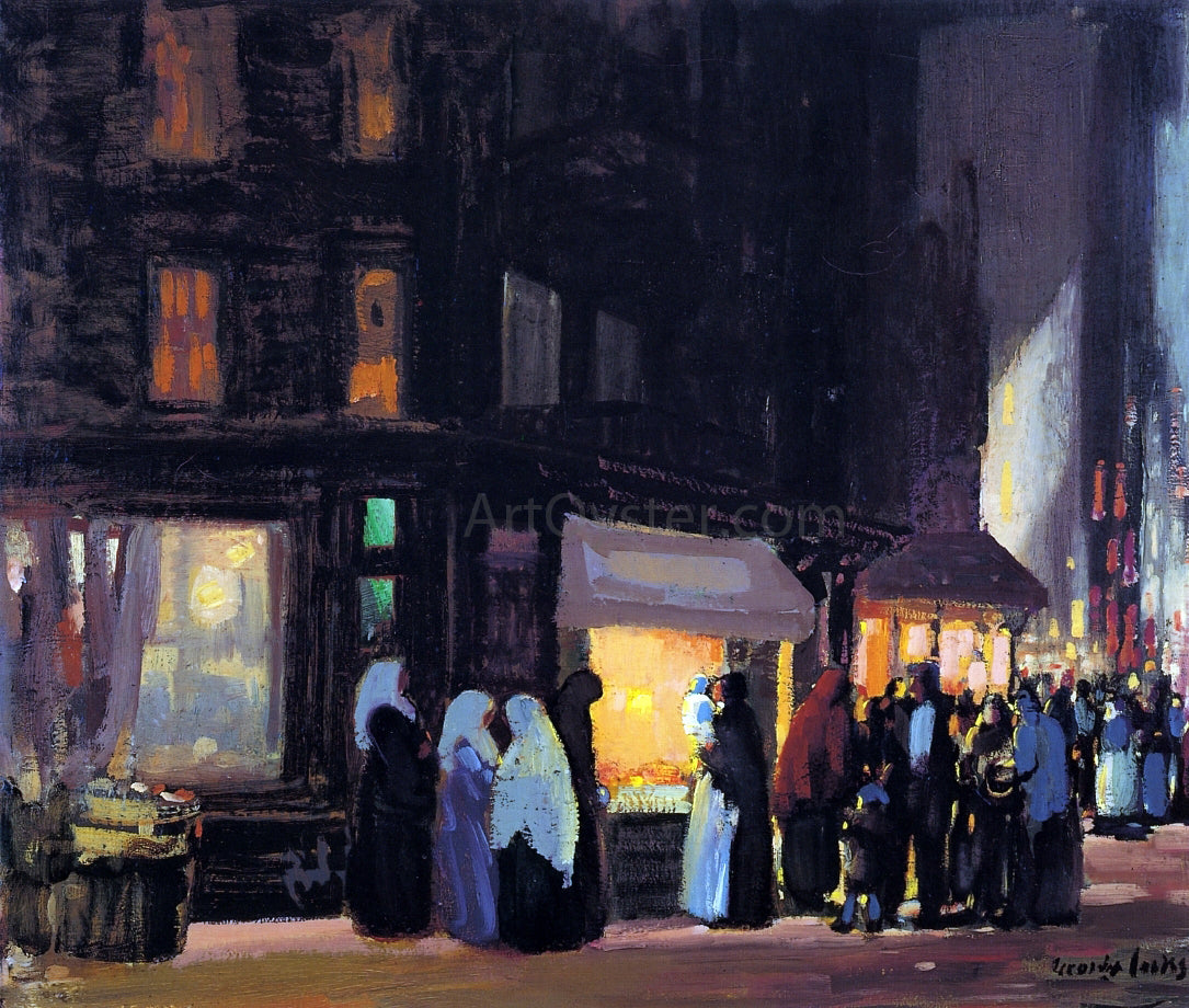  George Luks Bleeker and Carmine Streets - Canvas Print