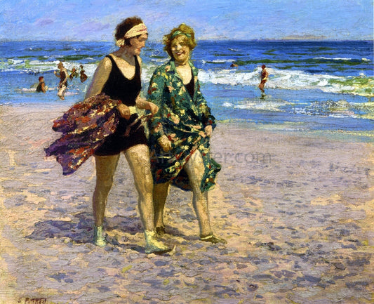  Edward Potthast Blonde and Brunette - Canvas Print