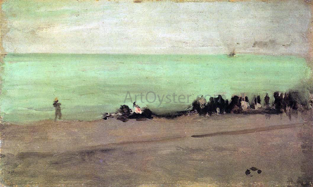  James McNeill Whistler Blue and Silver: Boat Entering Pourville - Canvas Print