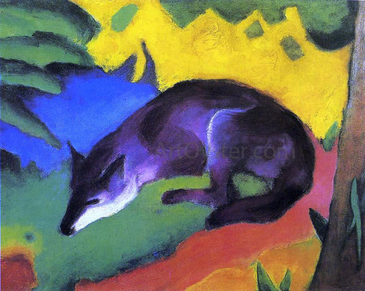  Franz Marc Blue-Black Fox - Canvas Print