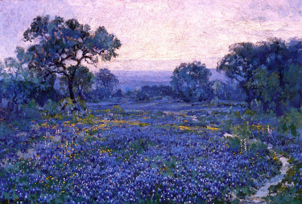  Julian Onderdonk Bluebonnet Scene - Canvas Print