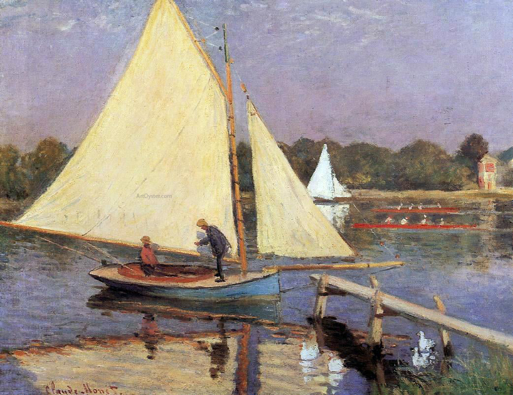  Claude Oscar Monet Boaters at Argenteuil - Canvas Print