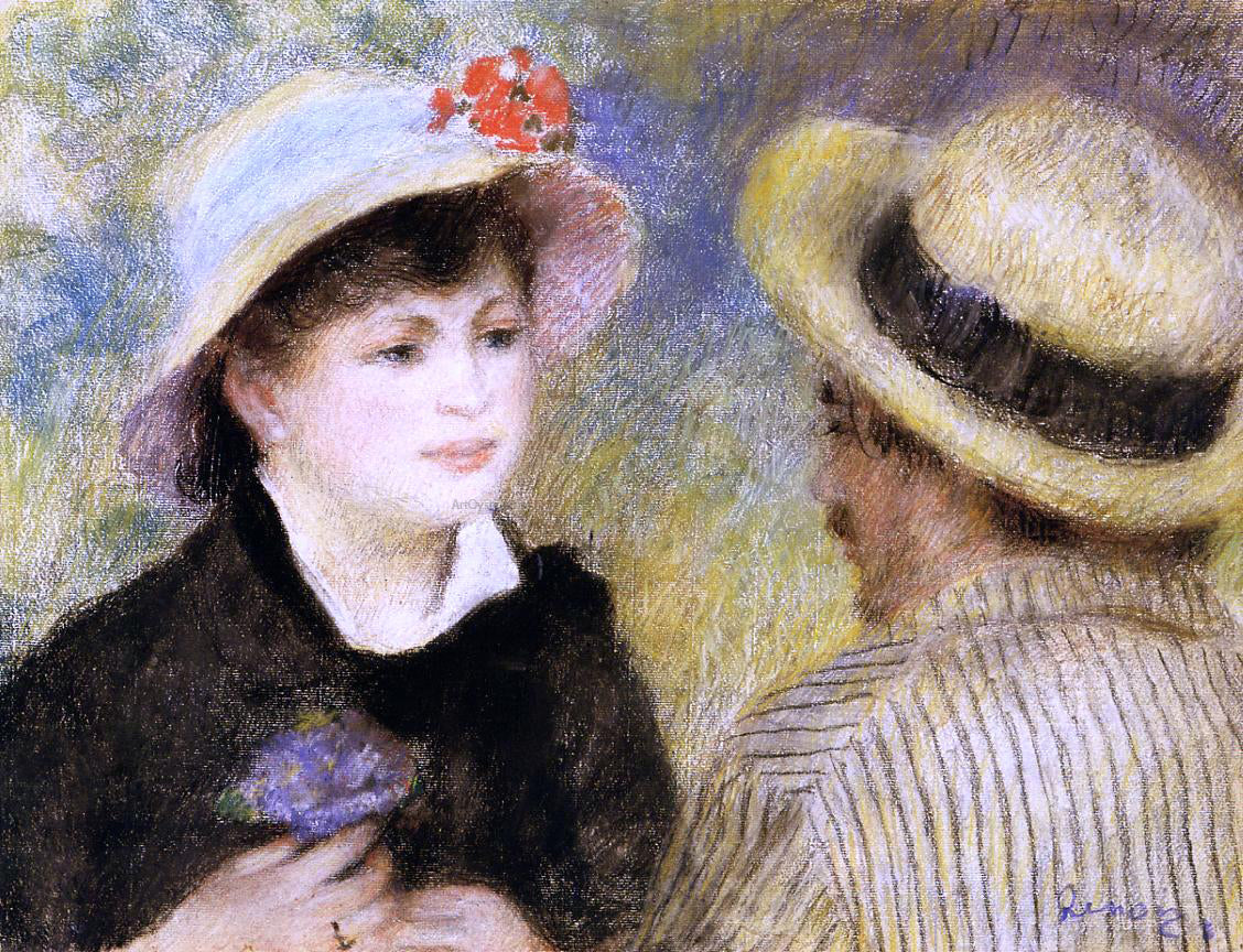  Pierre Auguste Renoir A Boating Couple (also known as Aline Charigot and Renoir) - Canvas Print