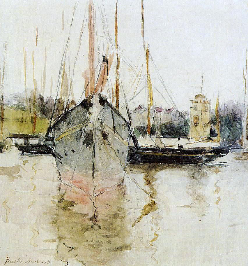 Berthe Morisot Boats - Entry to the Medina in the Isle of Wight (also known as p