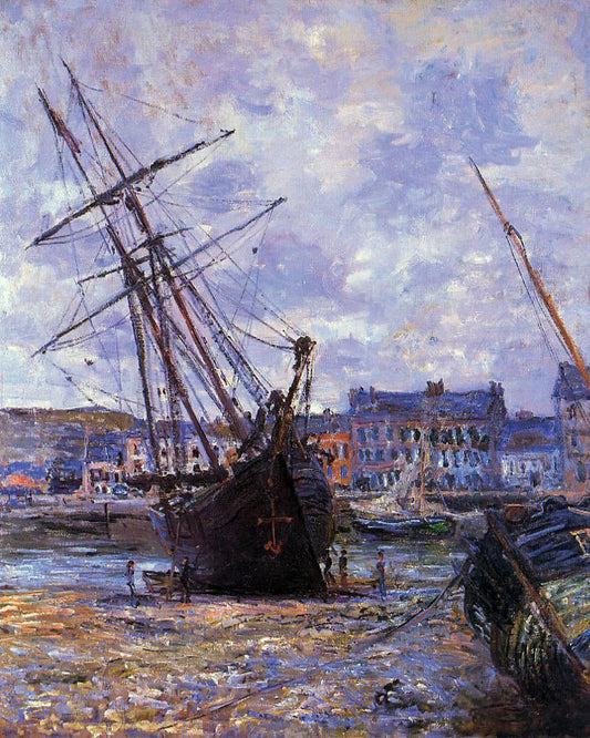  Claude Oscar Monet Boats Lying at Low Tide at Facamp - Canvas Print