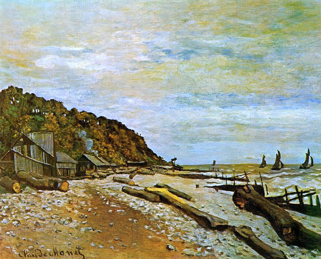  Claude Oscar Monet Boatyard near Honfleur - Canvas Print