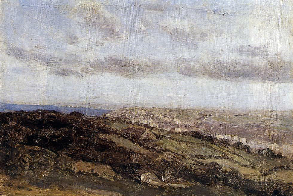  Jean-Baptiste-Camille Corot Bologne-sur-Mer, View from the High Cliffs - Canvas Print