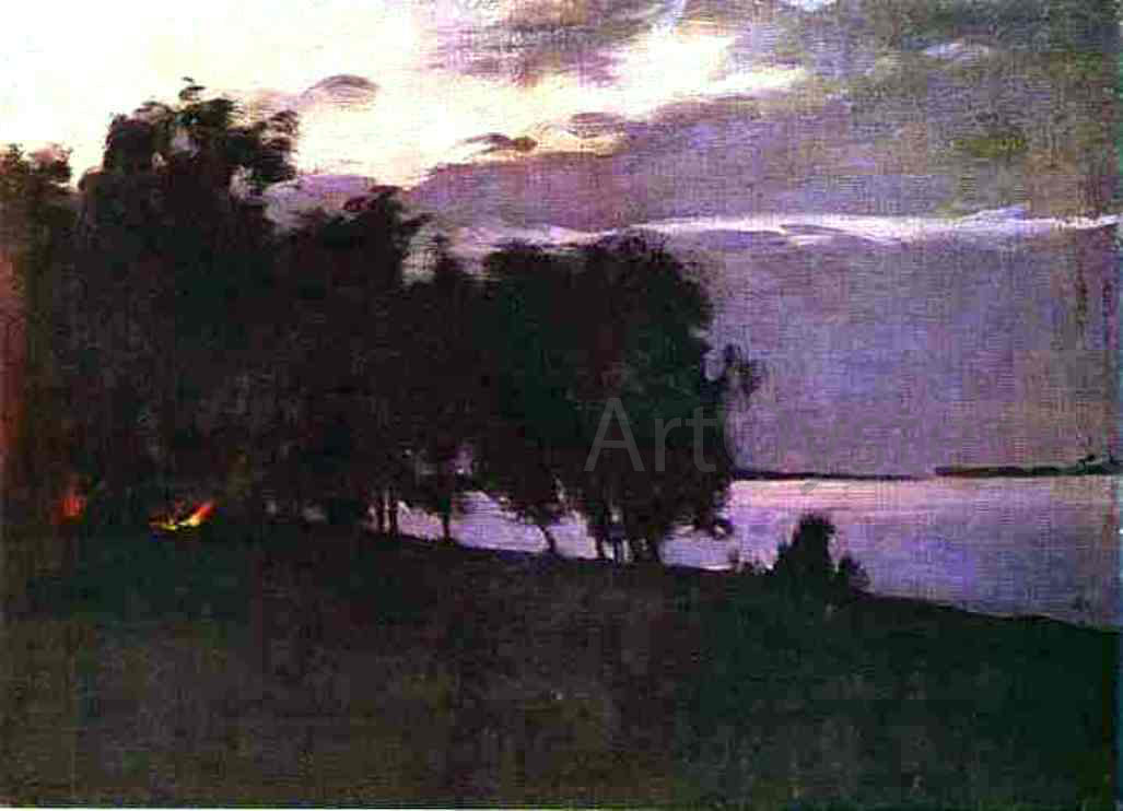  Isaac Ilich Levitan Bonfire - Canvas Print