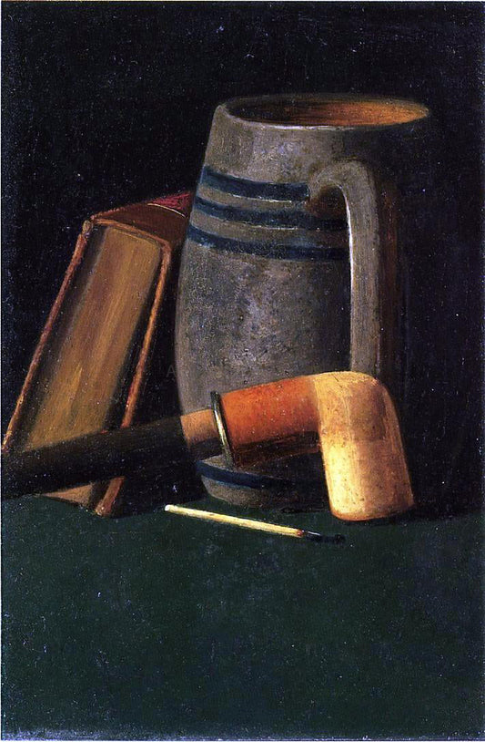  John Frederick Peto Book, Mug, Pipe and Match - Canvas Print