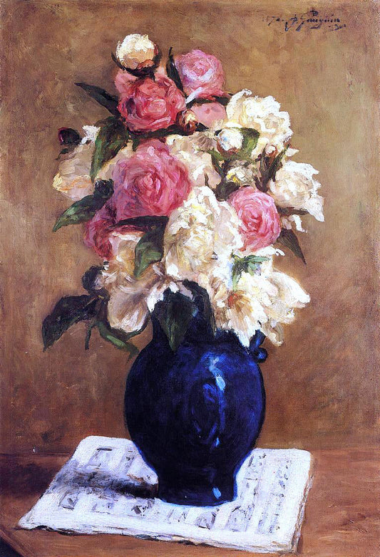  Paul Gauguin Bouquet of Peonies on a Musical Score - Canvas Print