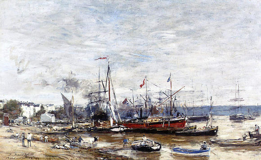  Eugene-Louis Boudin Bordeaux, a Corner of the Port - Canvas Print