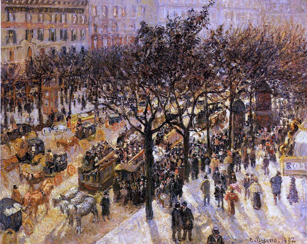  Camille Pissarro Boulevard des Italiens: Afternoon - Canvas Print