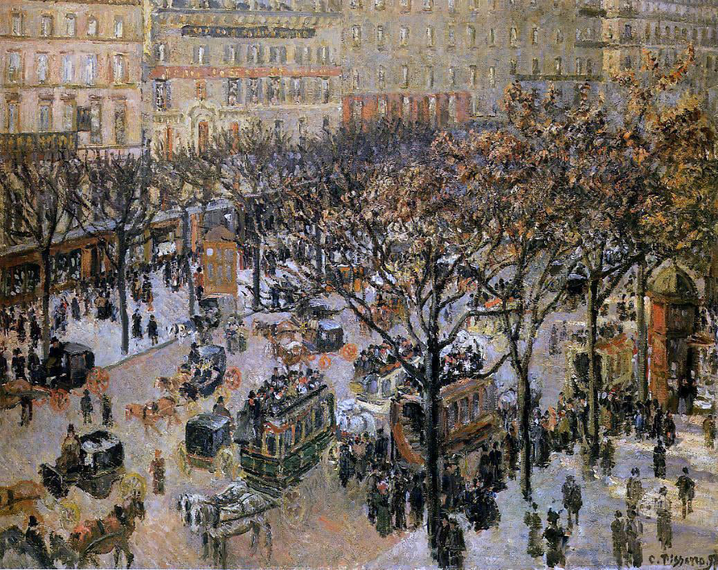  Camille Pissarro Boulevard des Italiens: Morning, Sunlight - Canvas Print