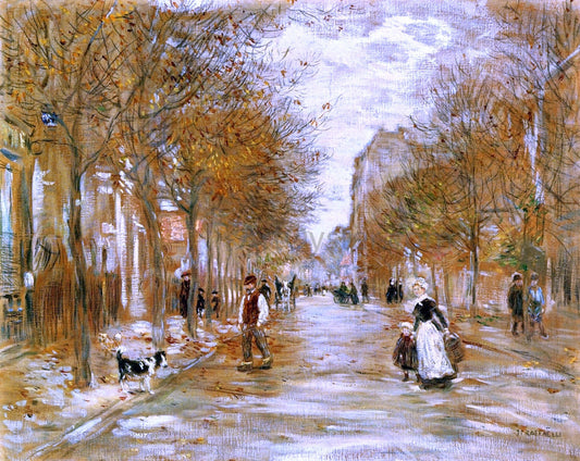  Jean-Francois Raffaelli Boulevard in Asnieres - Canvas Print