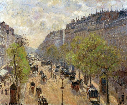  Camille Pissarro Boulevard Montmartre: Spring - Canvas Print