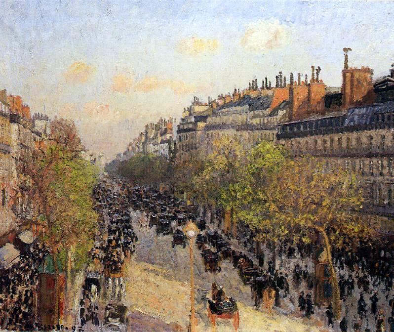  Camille Pissarro Boulevard Montmartre: Sunset - Canvas Print