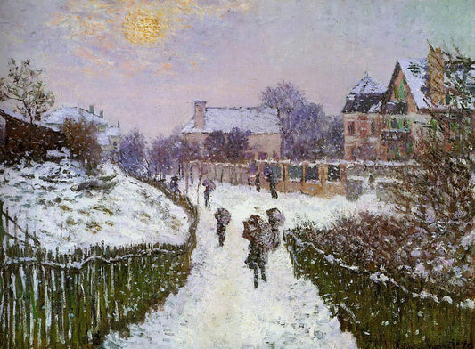  Claude Oscar Monet Boulevard St Denis, Argenteuil, Snow Effect - Canvas Print