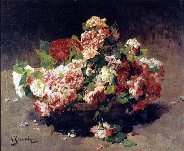  Georges Jeannin Bouquet de Roses - Canvas Print