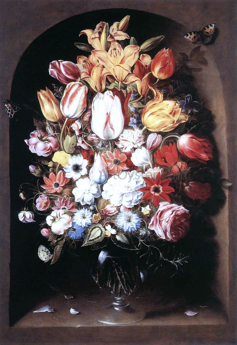  Osias Beert Bouquet in a Niche - Canvas Print