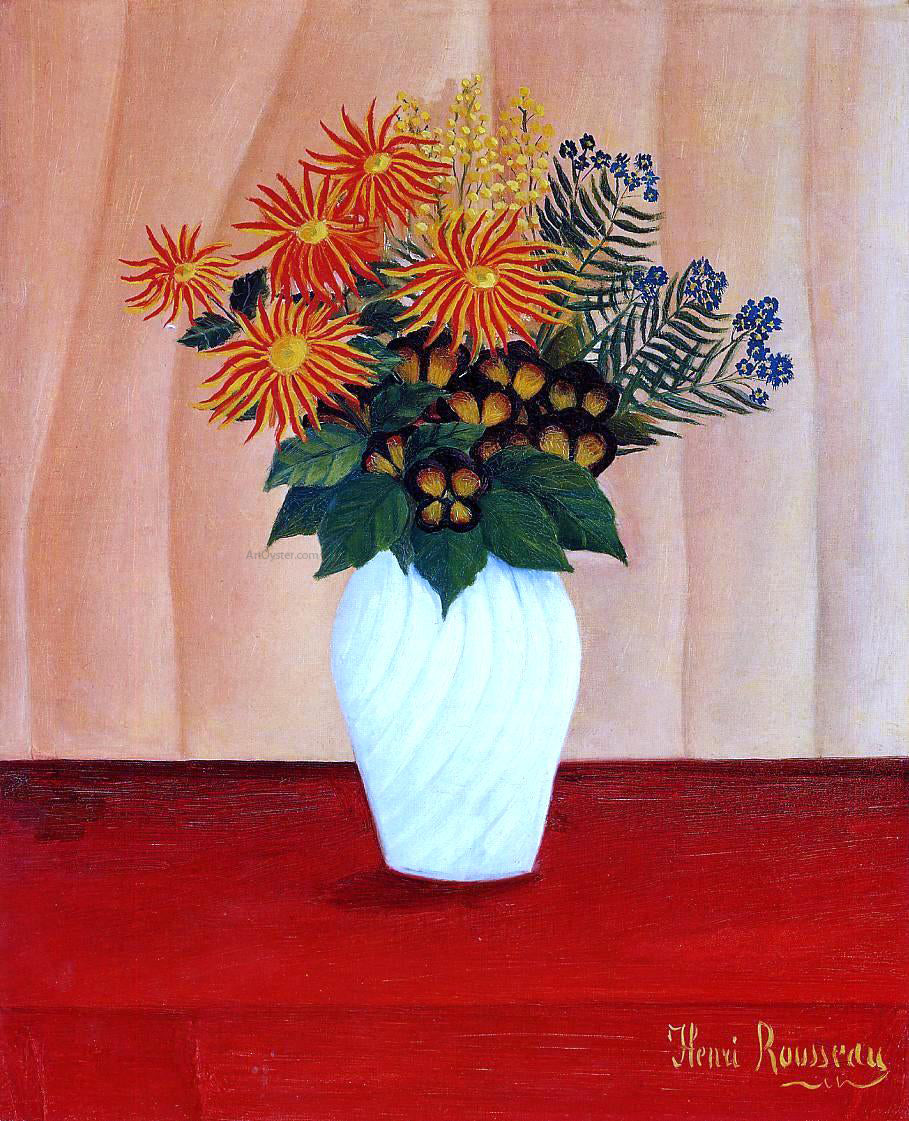  Henri Rousseau Bouquet of Flowers - Canvas Print