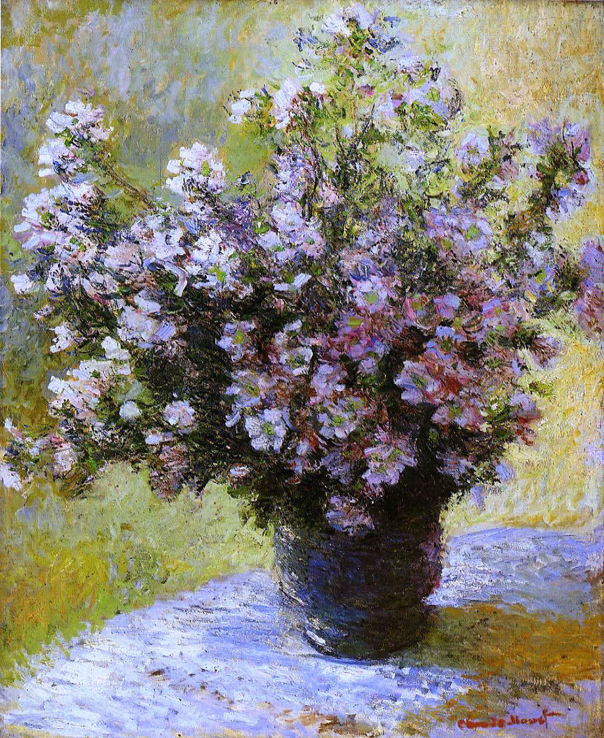  Claude Oscar Monet Bouquet of Mallows - Canvas Print