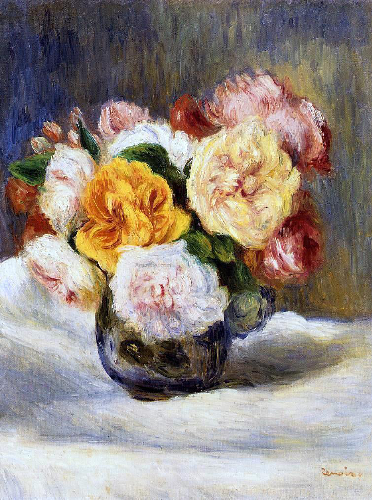  Pierre Auguste Renoir Bouquet of Roses - Canvas Print