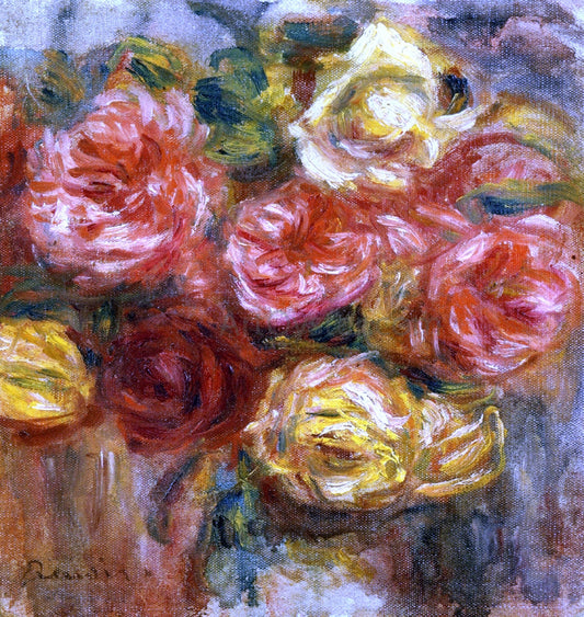  Pierre Auguste Renoir Bouquet of Roses in a Vase - Canvas Print