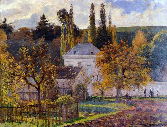  Camille Pissarro Bourgeois House in l'Hermitage, Pontoise - Canvas Print