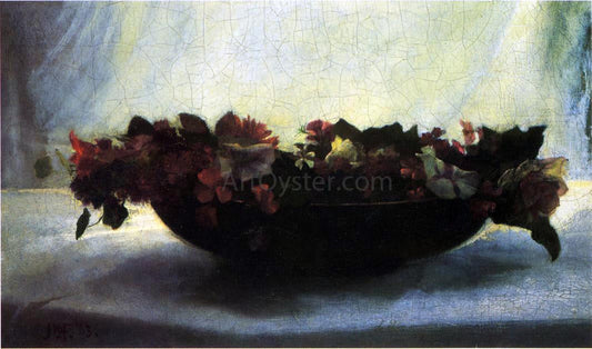  John La Farge Bowl of Flowers - Canvas Print