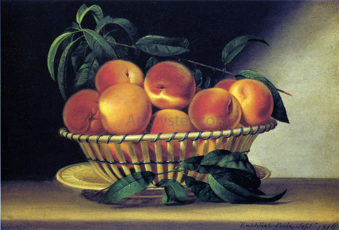  Raphaelle Peale Bowl of Peaches - Canvas Print