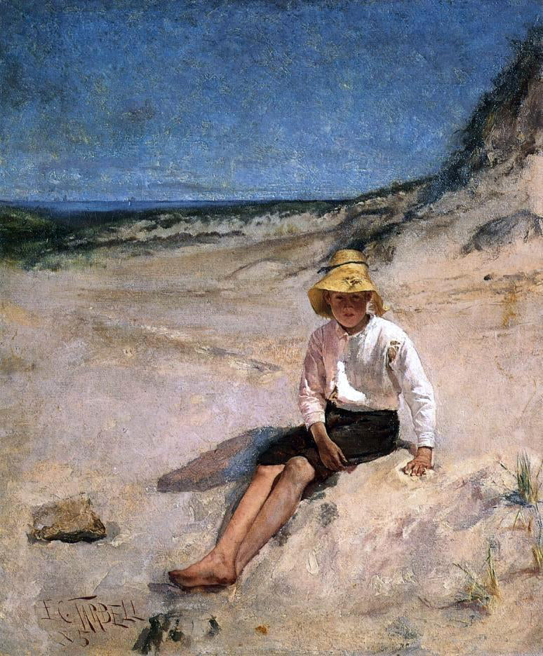  Edmund Tarbell Boy on the Beach - Canvas Print