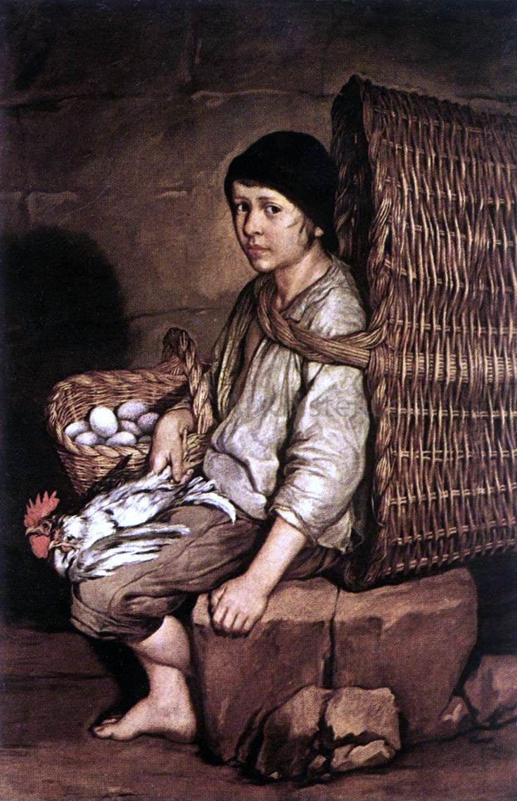  Giacomo Ceruti Boy with a Basket - Canvas Print