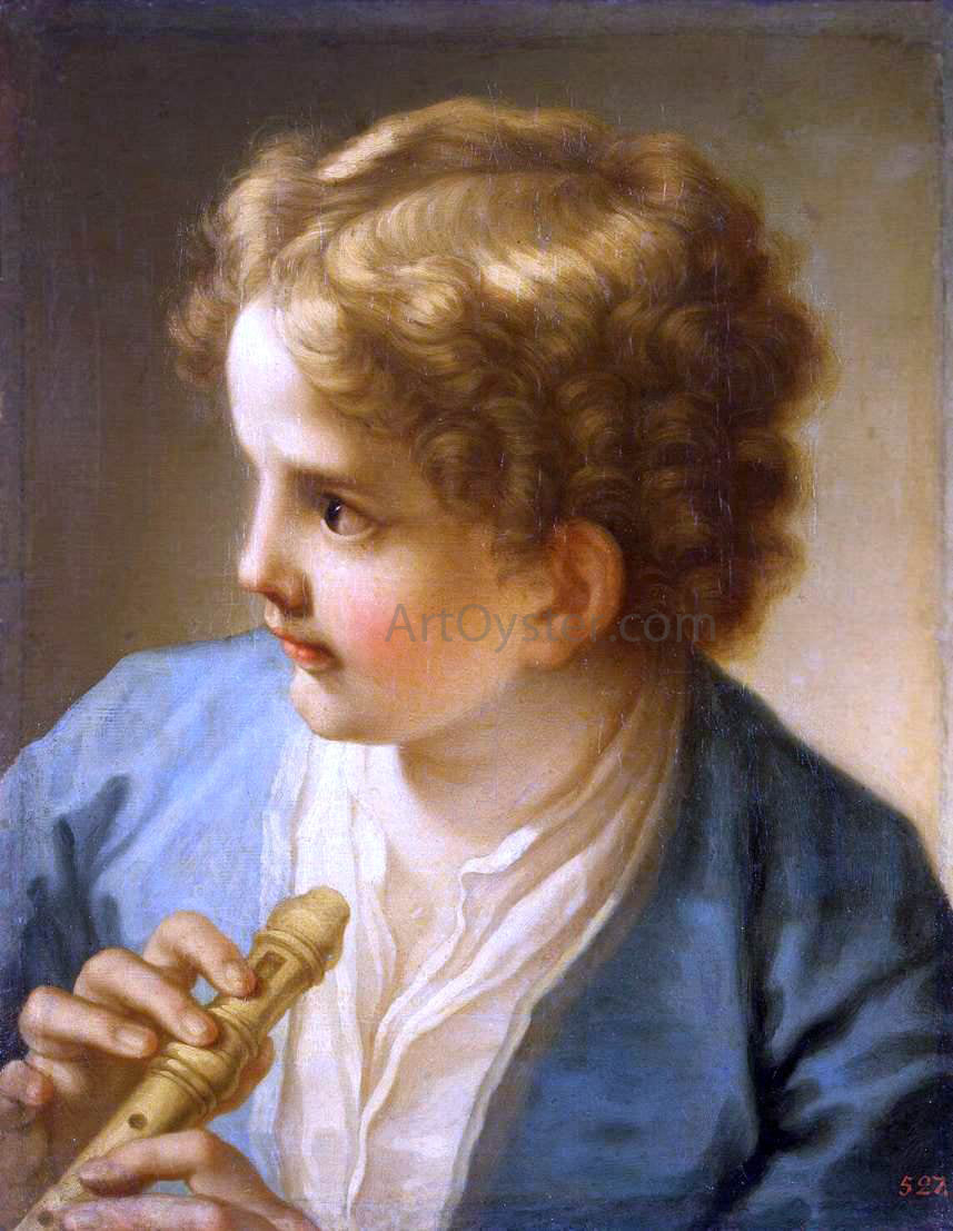  Benedetto Luti Boy with a Flute - Canvas Print