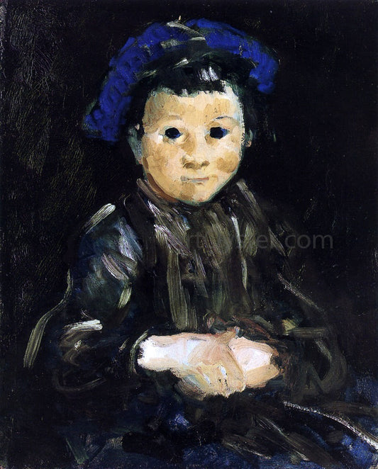  George Luks Boy with Blue Cap - Canvas Print