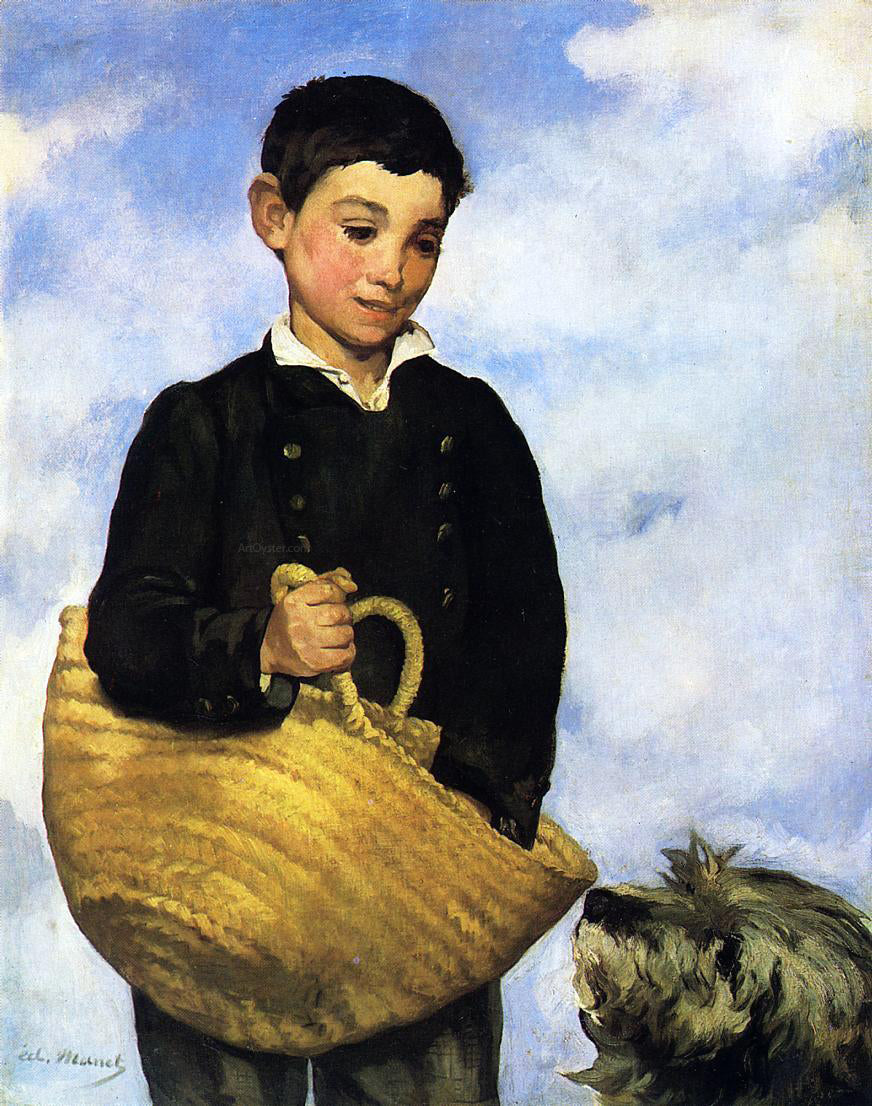  Edouard Manet Boy with Dog - Canvas Print