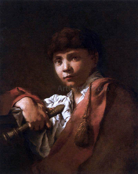  Domenico Maggiotto Boy with Flute - Canvas Print