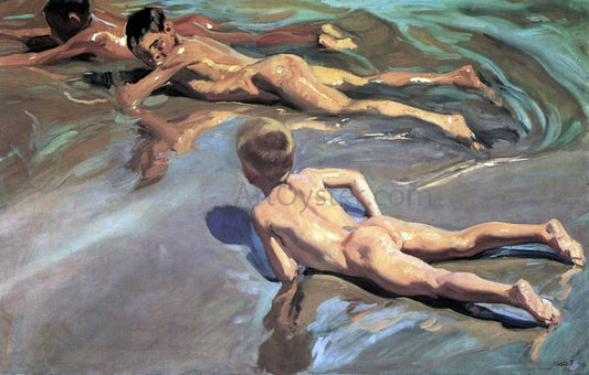  Joaquin Sorolla Y Bastida Boys on the Beach - Canvas Print