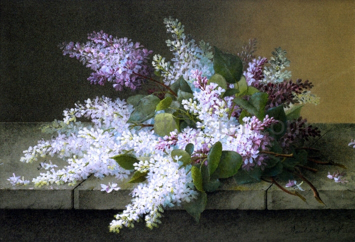  Raoul Paul Maucherat De Longpre Branch of Lilacs - Canvas Print