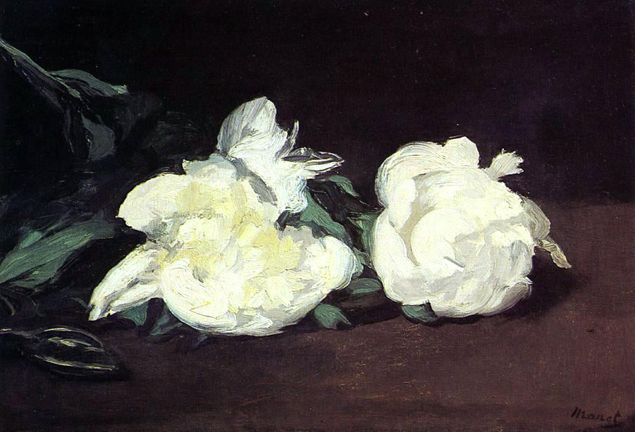  Edouard Manet Branch of White Peonies, with Pruning Shears - Canvas Print