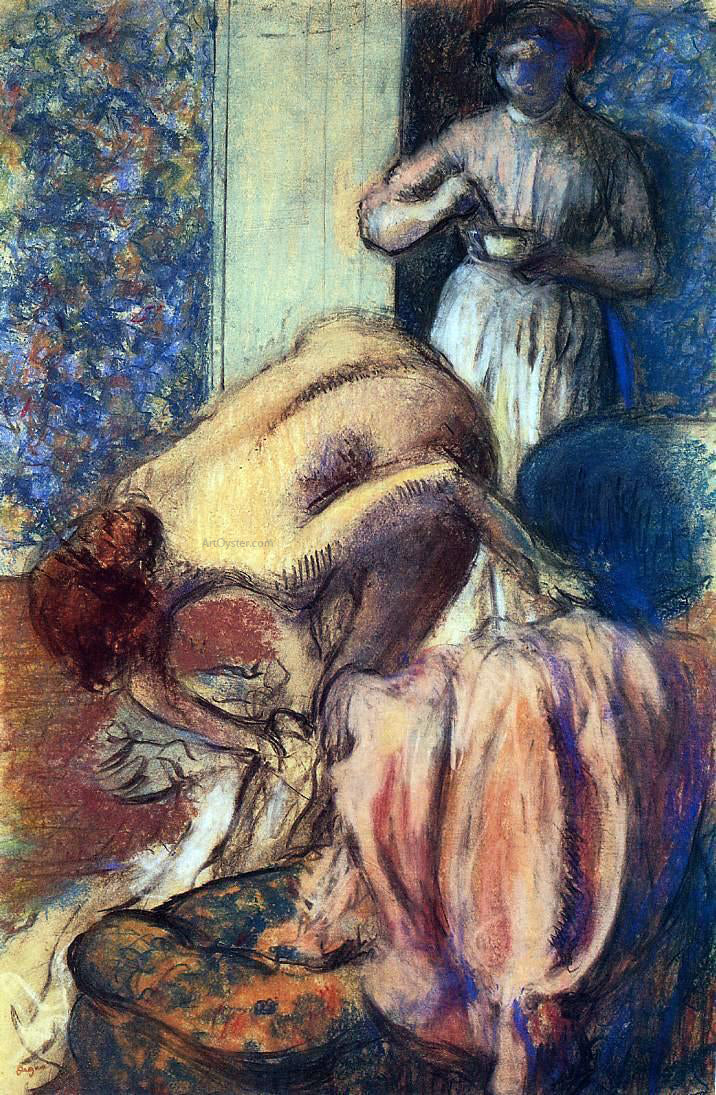  Edgar Degas Breakfast after Bathing (also known as The Cup of Coffee) - Canvas Print