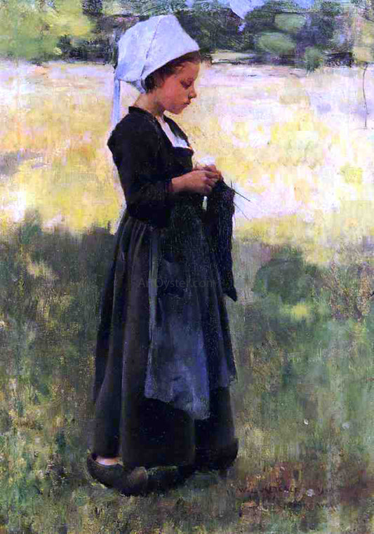  Willard Leroy Metcalf Breton Girl - Canvas Print