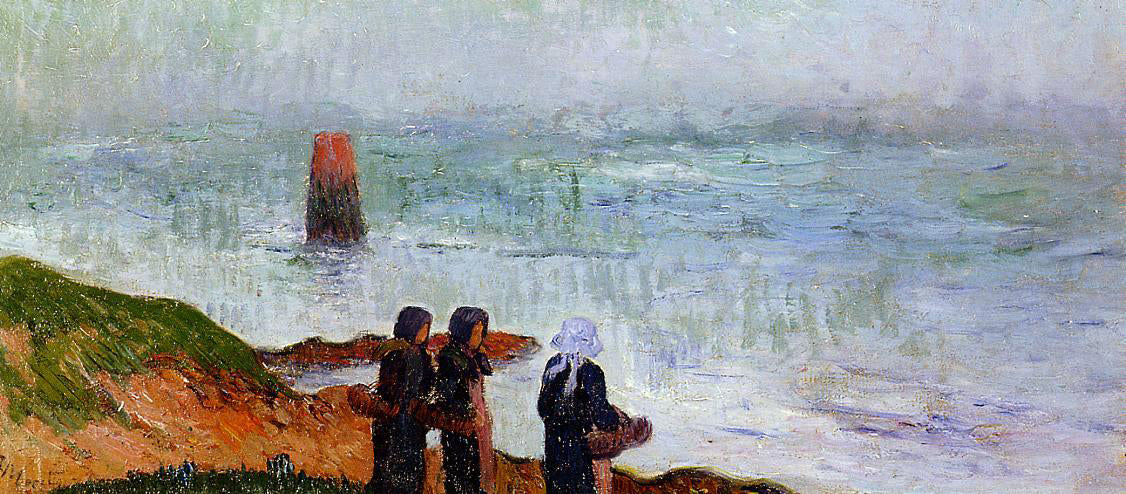  Henri Moret Breton Women by the Sea - Canvas Print